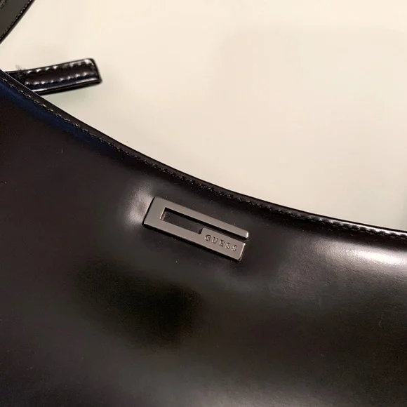 Guess Faux Black Leather Bag - Picture 3 of 5